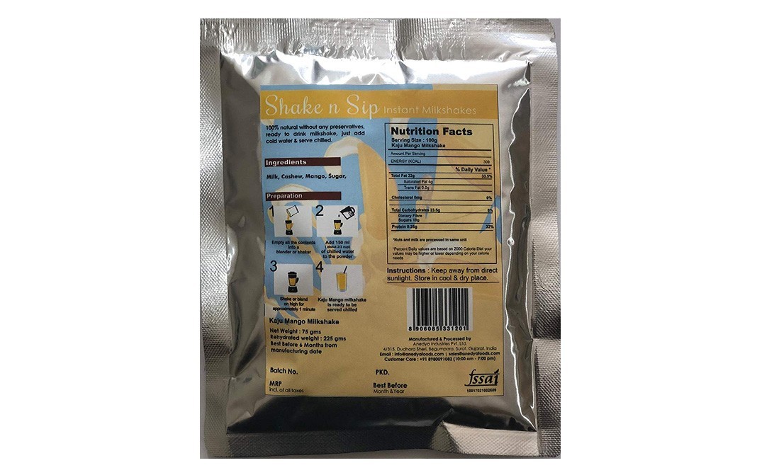 Cira Shake n Sip Kesar Badam Milkshake   Pack  75 grams